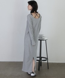 shetila（シェティラ）の「フィンガーホールロング丈バックオープンカットソーワンピース（ワンピース）」