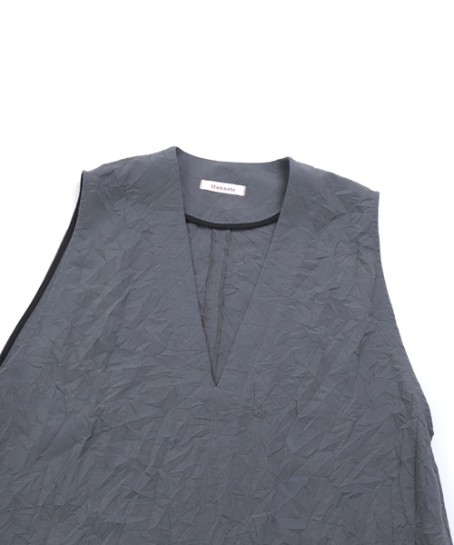 Honnete] Sleeveless V Wide Dress | Domingo（ドミンゴ）公式