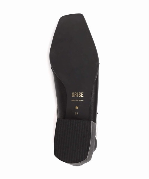 GRISE(グリーズ)の「《追加》GRISEレザースクエアクロスシームアンクルフラット(その他シューズ・レディース・ブラック系その他・25cm/24.5cm/24cm/23.5cm/23cm/22.5cm/22cm)」の15枚目の写真