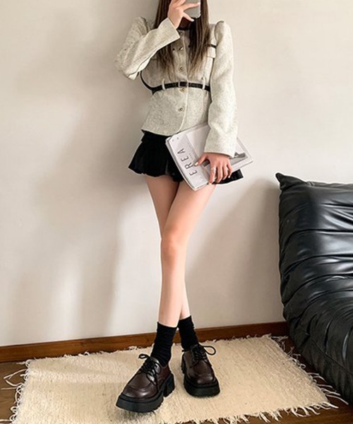 Miniministore(ミニミニストア)の「厚底ローファー レースアップシューズ(ローファー・レディース・ブラウン/ブラック・25.0cm/22.5cm/23.0cm/23.5cm/24.0cm/24.5cm)」の7枚目の写真
