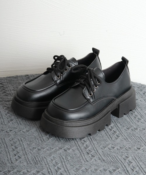 Miniministore(ミニミニストア)の「厚底ローファー レースアップシューズ(ローファー・レディース・ブラウン/ブラック・25.0cm/22.5cm/23.0cm/23.5cm/24.0cm/24.5cm)」の9枚目の写真