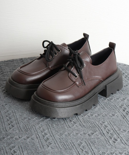 Miniministore(ミニミニストア)の「厚底ローファー レースアップシューズ(ローファー・レディース・ブラウン/ブラック・25.0cm/22.5cm/23.0cm/23.5cm/24.0cm/24.5cm)」の11枚目の写真