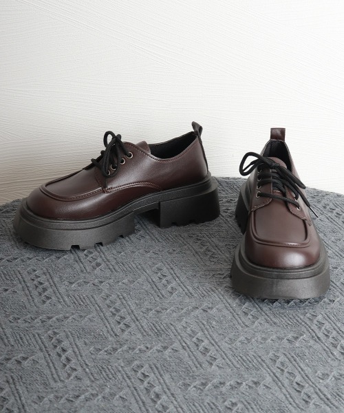 Miniministore(ミニミニストア)の「厚底ローファー レースアップシューズ(ローファー・レディース・ブラウン/ブラック・25.0cm/22.5cm/23.0cm/23.5cm/24.0cm/24.5cm)」の12枚目の写真