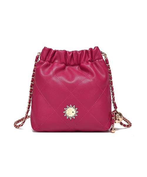 EVRIS(エヴリス)の「【EVRIS/エヴリス】SUNNY キルティング&長さ調整チェーンショルダー付 巾着バッグ(ショルダーバッグ・レディース・ブルー/ピンク/アイボリー/ブラック・FREE)」の21枚目の写真