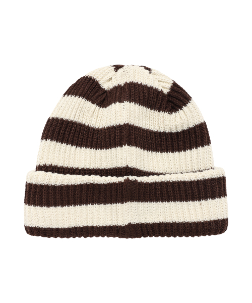 AMESWORLDWIDE（アメスワールドワイド）の「STRIPE KNIT BEANIE BROWN（ニットキャップ/ビーニー・レディース・その他・FREE）」の4枚目の写真