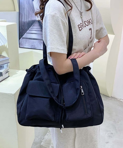 LA VORAGINE（ラ ヴォラジネ）の「アウトポケット　A4対応大容量トートバッグ（トートバッグ・レディース・ブルー/ブラック/アイボリー・FREE）」の8枚目の写真