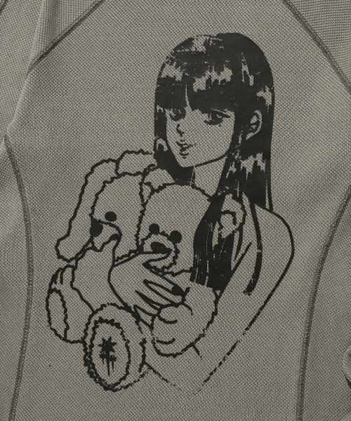 NICE GHOST CLUB(ナイスゴーストクラブ)の「DOLL AND THE GIRL WAFFLE L/S TEE_BEIGE(NG2ESUT550A)(Tシャツ/カットソー・レディース・その他・L/M/S)」の4枚目の写真