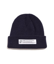 APOSTROPHE COMMA（アポストロフィコンマ）の「メインラベルショートビーニー（ネイビー）（ニットキャップ/ビーニー）」