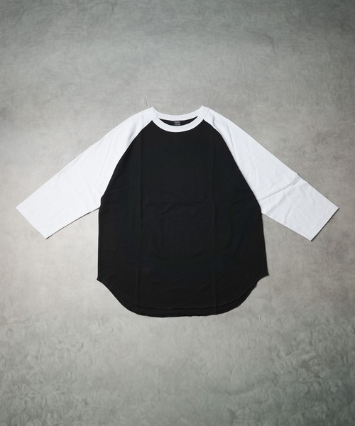 ARCHIVER(アーカイバ)の「【69】ミドルウエイト天竺 ラグラン8分袖Tシャツ(Tシャツ/カットソー・レディース・ホワイト×ネイビー/ブラック×ホワイト/ホワイト×ブルー/ホワイト×グリーン/ホワイト×ブラック・LARGE/MEDIUM)」の5枚目の写真