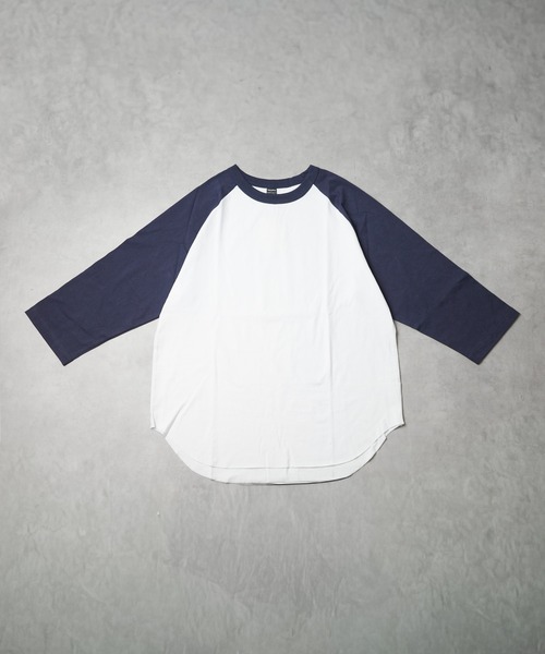 ARCHIVER(アーカイバ)の「【69】ミドルウエイト天竺 ラグラン8分袖Tシャツ(Tシャツ/カットソー・レディース・ホワイト×ネイビー/ブラック×ホワイト/ホワイト×ブルー/ホワイト×グリーン/ホワイト×ブラック・LARGE/MEDIUM)」の4枚目の写真