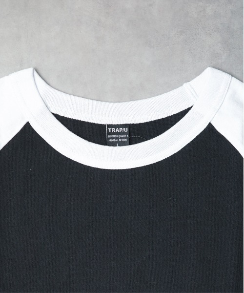 ARCHIVER(アーカイバ)の「【69】ミドルウエイト天竺 ラグラン8分袖Tシャツ(Tシャツ/カットソー・レディース・ホワイト×ネイビー/ブラック×ホワイト/ホワイト×ブルー/ホワイト×グリーン/ホワイト×ブラック・LARGE/MEDIUM)」の10枚目の写真