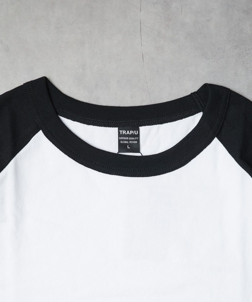 ARCHIVER(アーカイバ)の「【69】ミドルウエイト天竺 ラグラン8分袖Tシャツ(Tシャツ/カットソー・レディース・ホワイト×ネイビー/ブラック×ホワイト/ホワイト×ブルー/ホワイト×グリーン/ホワイト×ブラック・LARGE/MEDIUM)」の14枚目の写真