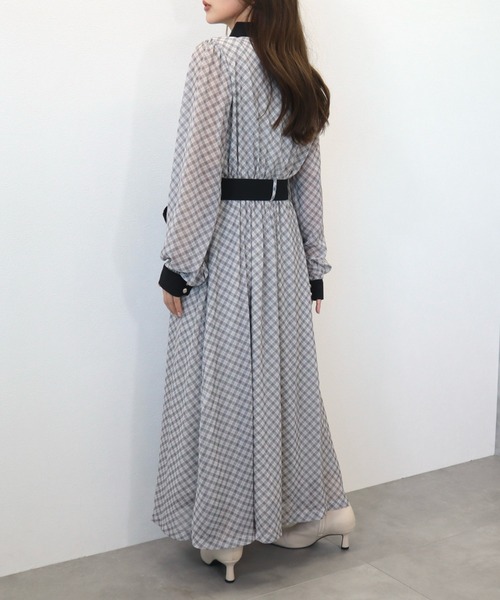 CECIL McBEE（セシルマクビー）の「バイアス柄クレリックシャツワンピース（ワンピース・レディース・ミント/モカ/ベージュ・MEDIUM）」の11枚目の写真