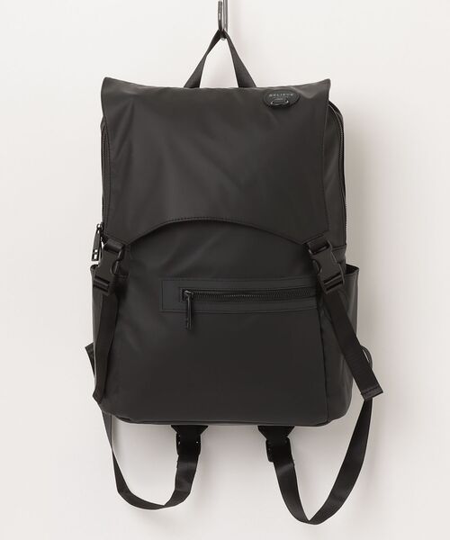 FUNALIVE(ファンアライブ)の「ABETTOR 変形フラシデザインヌバック生地大容量DAY BAG(バックパック/リュック・メンズ・ブラック/グレー・FREE)」の1枚目の写真