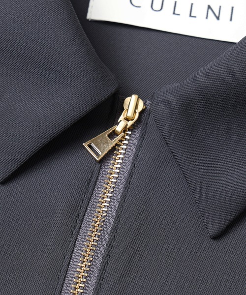 CULLNI（クルニ）の「Airy Cloth Drape Drawstring Half Zip Shirt（シャツ/ブラウス・メンズ・チャコール/ネイビー/ベージュ/ブラック・2/1/0）」の10枚目の写真