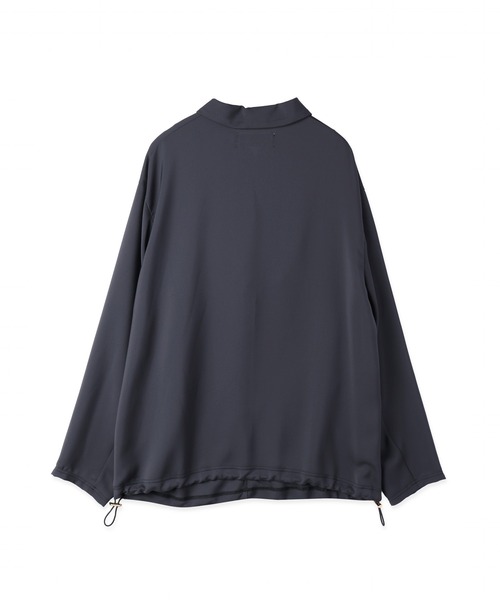 CULLNI（クルニ）の「Airy Cloth Drape Drawstring Half Zip Shirt（シャツ/ブラウス・メンズ・チャコール/ネイビー/ベージュ/ブラック・2/1/0）」の20枚目の写真
