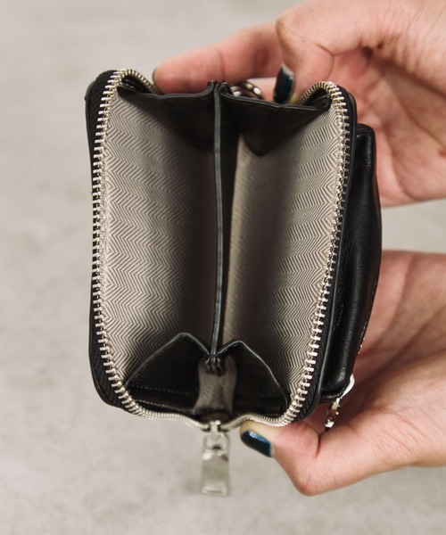 arholiday.standard(エーアールホリデースタンダード)の「lip pocket mini wallet shoulder bag / リップポケットミニウォレットショルダー(ショルダーバッグ・レディース・ブラック/アイボリー・FREE)」の12枚目の写真