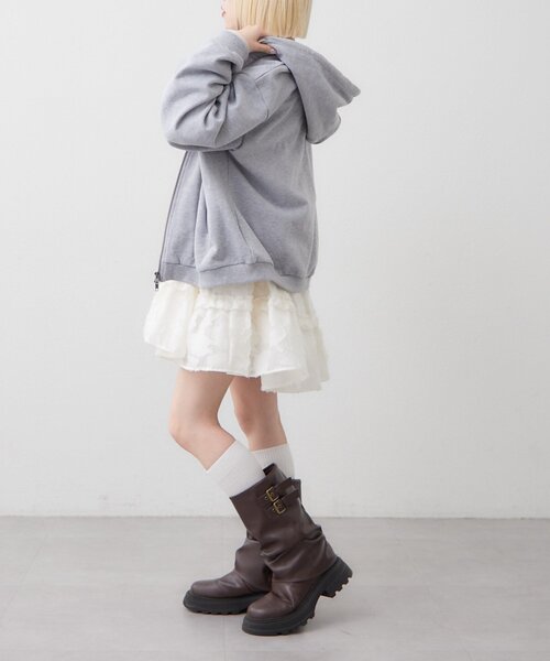 w closet（ダブルクローゼット）の「パッチワークパーカー（パーカー・レディース・ネイビー/アイボリー/グレー・FREE）」の19枚目の写真