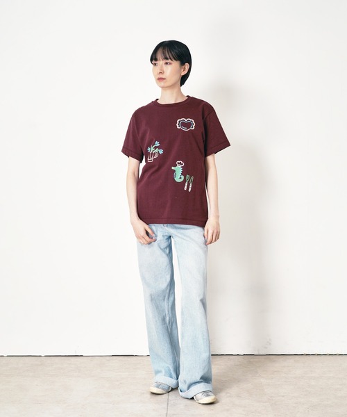 Common Noun(コモン ナウン)の「“SEA” Midori Nakajima 半袖T(Tシャツ/カットソー・レディース・ボルドー/ベージュ/ピンク/ホワイト・L/XL/M)」の20枚目の写真
