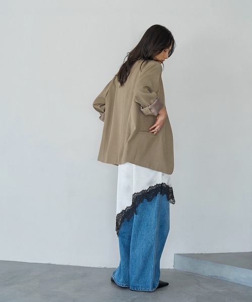 meilmada（メイルマダ）の「サイドラインストレートデニムパンツ（デニムパンツ・レディース・ブルー・LARGE/MEDIUM/SMALL）」の11枚目の写真