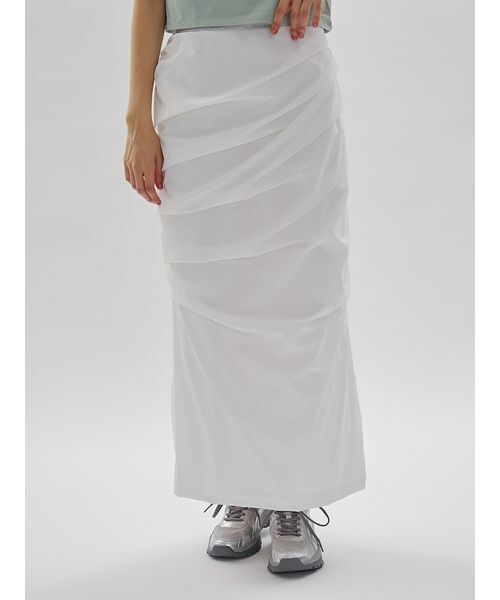 emmi（エミ）の「サイドタックナロースカート/撥水【セットアップ対応】（スカート・レディース・ブラック/チェック/ホワイト・1/0）」の17枚目の写真