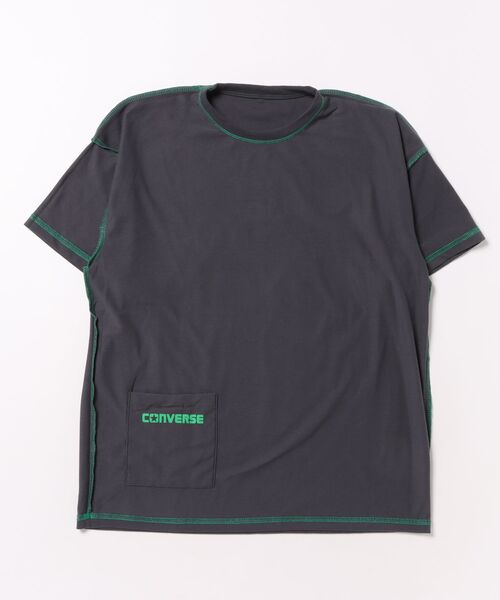 CONVERSE（コンバース）の「CONVERSE/コンバース　リバーシブル半袖Ｔシャツ（Tシャツ/カットソー・キッズ・チャコールグレー/サックスブルー・130cm/140cm/150cm/160cm）」の5枚目の写真