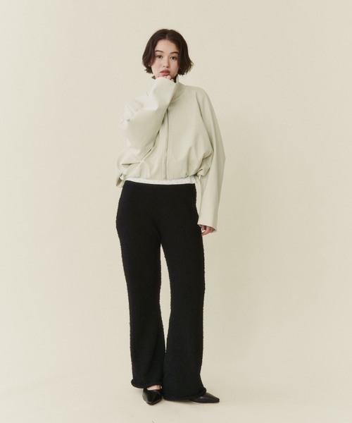 FUULLY STUDIO（フーリィーステューディオ）の「フリンジイージーニットパンツ（その他パンツ・レディース・ブラック/ライトグリーン・FREE）」の13枚目の写真