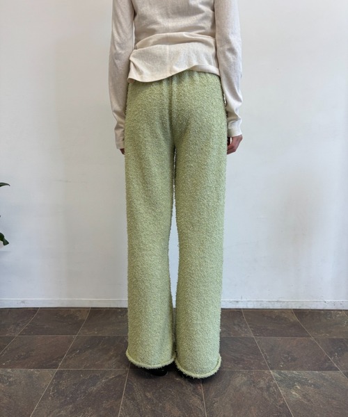 FUULLY STUDIO（フーリィーステューディオ）の「フリンジイージーニットパンツ（その他パンツ・レディース・ブラック/ライトグリーン・FREE）」の22枚目の写真