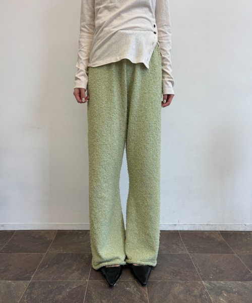 FUULLY STUDIO（フーリィーステューディオ）の「フリンジイージーニットパンツ（その他パンツ・レディース・ブラック/ライトグリーン・FREE）」の17枚目の写真