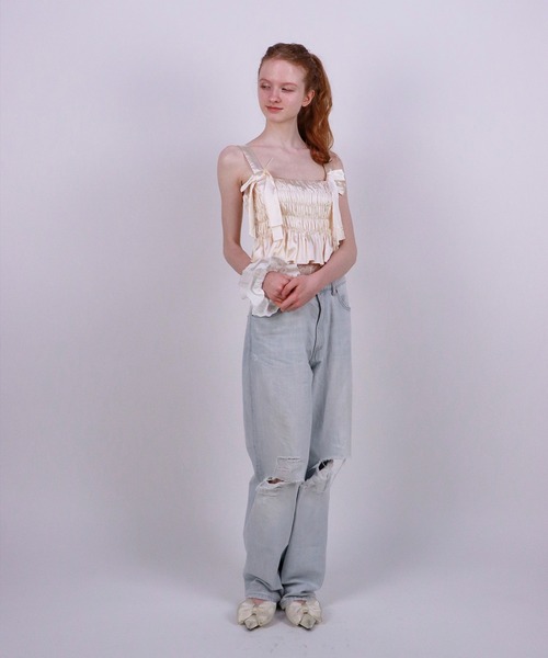 mieya mieya（ミーヤミーヤ）の「【mieya mieya】WHIP BUSTIER/ホイップビスチェ（その他トップス・レディース・アイボリー/ラベンダー・FREE）」の6枚目の写真