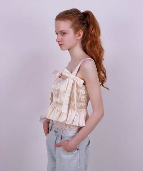 mieya mieya（ミーヤミーヤ）の「【mieya mieya】WHIP BUSTIER/ホイップビスチェ（その他トップス・レディース・アイボリー/ラベンダー・FREE）」の15枚目の写真