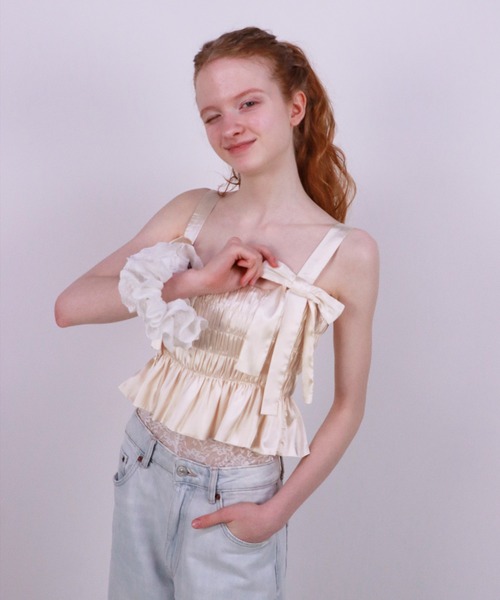 mieya mieya（ミーヤミーヤ）の「【mieya mieya】WHIP BUSTIER/ホイップビスチェ（その他トップス・レディース・アイボリー/ラベンダー・FREE）」の16枚目の写真