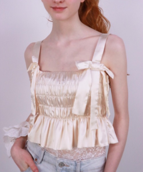 mieya mieya（ミーヤミーヤ）の「【mieya mieya】WHIP BUSTIER/ホイップビスチェ（その他トップス・レディース・アイボリー/ラベンダー・FREE）」の21枚目の写真