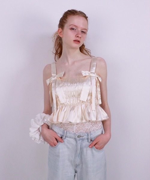 mieya mieya（ミーヤミーヤ）の「【mieya mieya】WHIP BUSTIER/ホイップビスチェ（その他トップス・レディース・アイボリー/ラベンダー・FREE）」の17枚目の写真