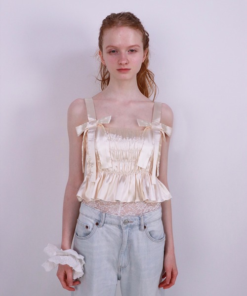 mieya mieya（ミーヤミーヤ）の「【mieya mieya】WHIP BUSTIER/ホイップビスチェ（その他トップス・レディース・アイボリー/ラベンダー・FREE）」の18枚目の写真