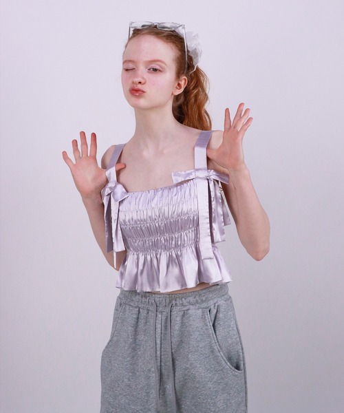 mieya mieya（ミーヤミーヤ）の「【mieya mieya】WHIP BUSTIER/ホイップビスチェ（その他トップス・レディース・アイボリー/ラベンダー・FREE）」の22枚目の写真
