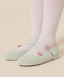 TINA：JOJUN（ティーナジョジュン）の「フラワー ニット バレエシューズ TINA：JOJUN（バレエシューズ）」