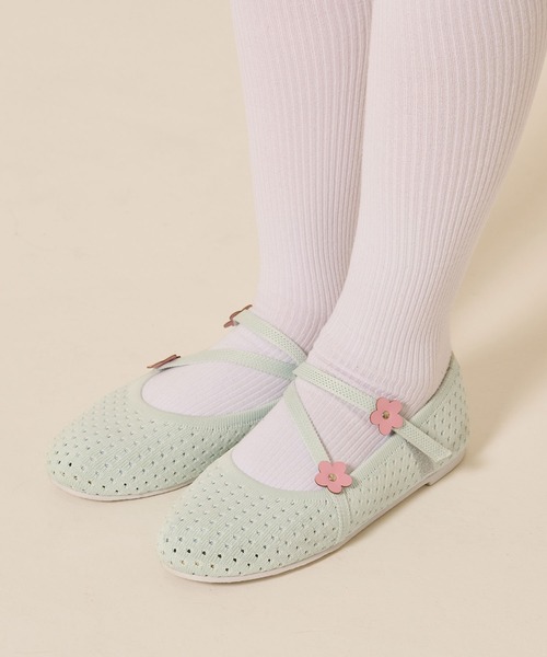 TINA:JOJUN(ティーナジョジュン)の「フラワー ニット バレエシューズ TINA:JOJUN(バレエシューズ・レディース・サックスブルー/ブラウン・L/M/S)」の4枚目の写真