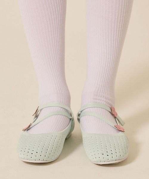 TINA:JOJUN(ティーナジョジュン)の「フラワー ニット バレエシューズ TINA:JOJUN(バレエシューズ・レディース・サックスブルー/ブラウン・L/M/S)」の5枚目の写真