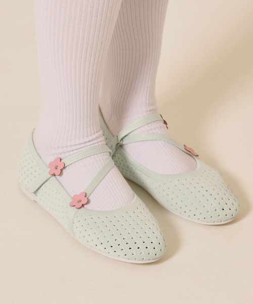 TINA:JOJUN(ティーナジョジュン)の「フラワー ニット バレエシューズ TINA:JOJUN(バレエシューズ・レディース・サックスブルー/ブラウン・L/M/S)」の6枚目の写真