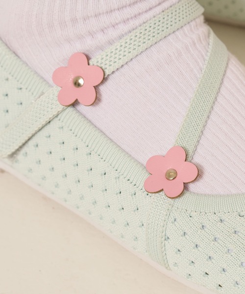 TINA:JOJUN(ティーナジョジュン)の「フラワー ニット バレエシューズ TINA:JOJUN(バレエシューズ・レディース・サックスブルー/ブラウン・L/M/S)」の7枚目の写真