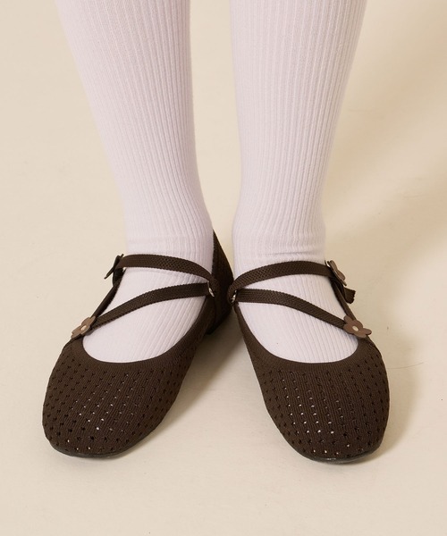 TINA:JOJUN(ティーナジョジュン)の「フラワー ニット バレエシューズ TINA:JOJUN(バレエシューズ・レディース・サックスブルー/ブラウン・L/M/S)」の10枚目の写真