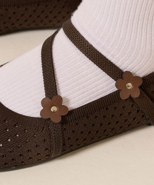 TINA:JOJUN(ティーナジョジュン)の「フラワー ニット バレエシューズ TINA:JOJUN(バレエシューズ・レディース・サックスブルー/ブラウン・L/M/S)」の13枚目の写真