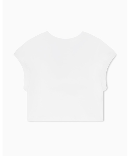 ARMANI EXCHANGE（アルマーニエクスチェンジ）の「【A|X アルマーニ エクスチェンジ】メッセージデザイン 半袖クルーネックTシャツ/SUPER CROPPED（Tシャツ/カットソー・レディース・ブラック/ホワイト・X-SMALL/SMALL/MEDIUM/LARGE）」の5枚目の写真