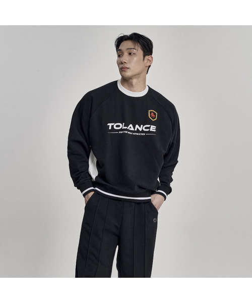 TOLANCE(トランス)の「カラー ブロック スウェット マンツーマン - 3カラー(スウェット・メンズ・ブラック/ダークブルー/グレー・LARGE/X-LARGE)」の1枚目の写真