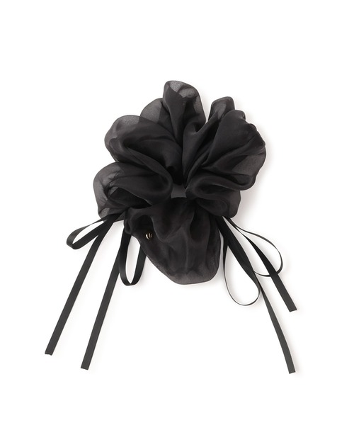 VIS（ビス）の「シフォンリボンシュシュ（シュシュ・レディース・ブラック/ベージュ・FREE）」の8枚目の写真