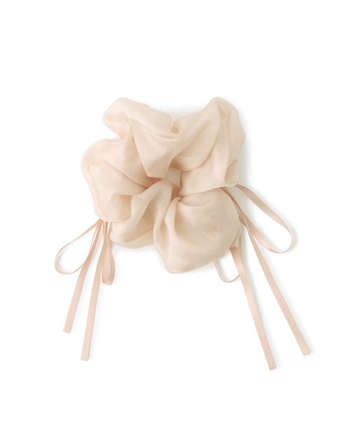 VIS（ビス）の「シフォンリボンシュシュ（シュシュ・レディース・ブラック/ベージュ・FREE）」の6枚目の写真