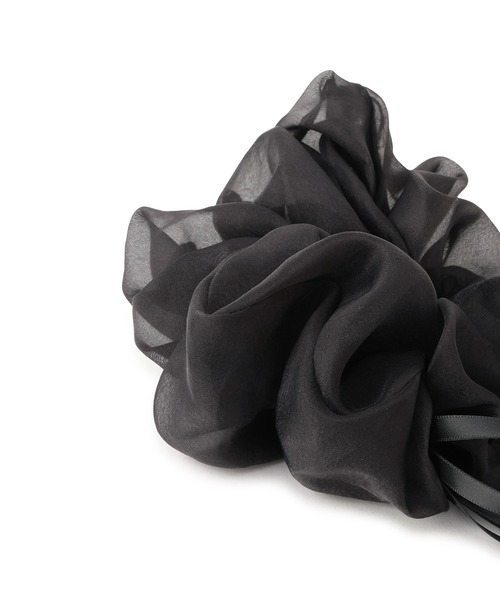 VIS（ビス）の「シフォンリボンシュシュ（シュシュ・レディース・ブラック/ベージュ・FREE）」の3枚目の写真