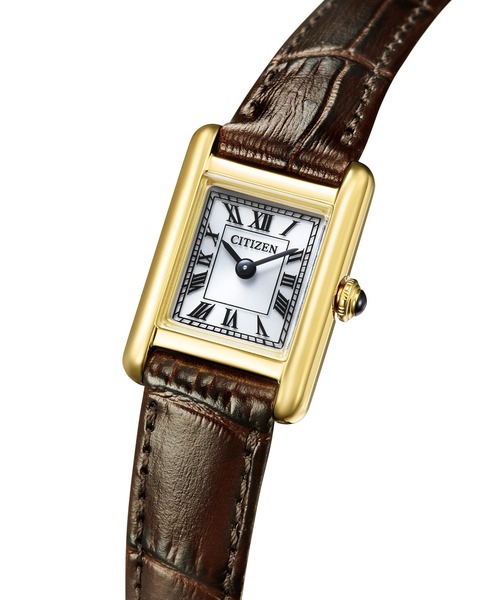 Kii（キー）の「kii: キー 光発電エコ・ドライブ Classic Square EG2797-13A/EG2799-18W（アナログ腕時計・レディース・イエローゴールド/ゴールド・FREE）」の4枚目の写真