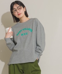 ロゴプリント長袖Tシャツ EASTVILLAGE